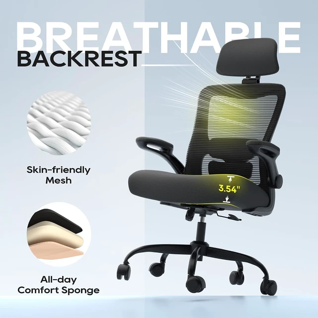Alt view image 5 of 7 - Ergonomic Office Chair for Lower Back Relief, 4-Way Lumbar, 330 LBS