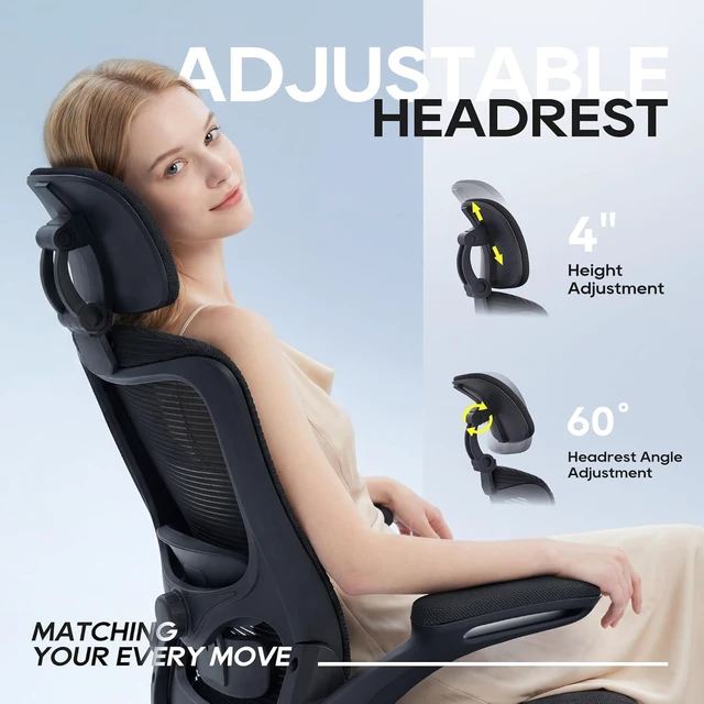 Alt view image 4 of 7 - Ergonomic Office Chair for Lower Back Relief, 4-Way Lumbar, 330 LBS
