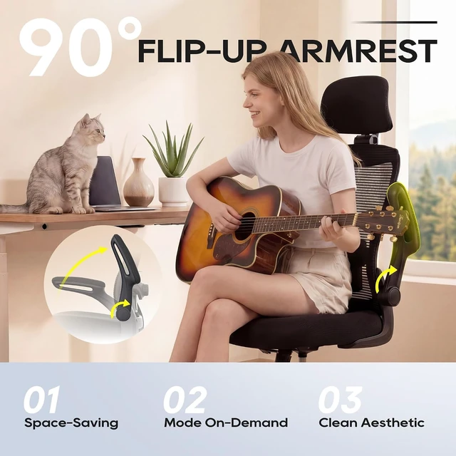 Alt view image 6 of 7 - Ergonomic Office Chair for Lower Back Relief, 4-Way Lumbar, 330 LBS