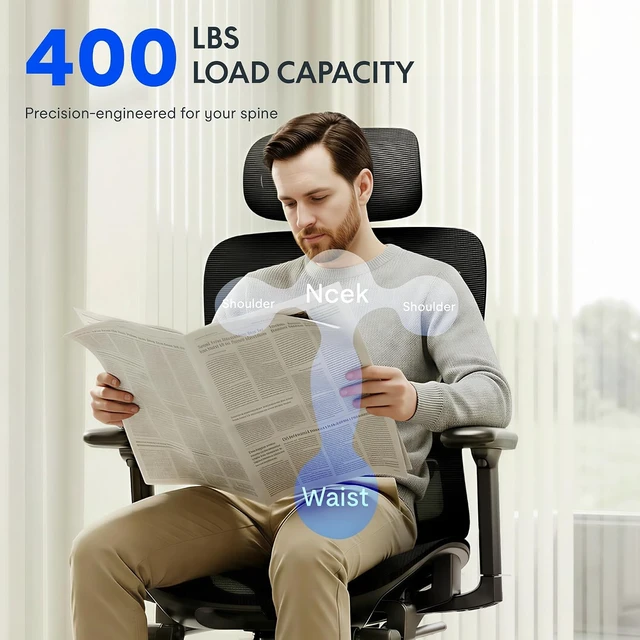 Alt view image 7 of 7 - ErgoX Premium Ergonomic Office Chair Black-FT