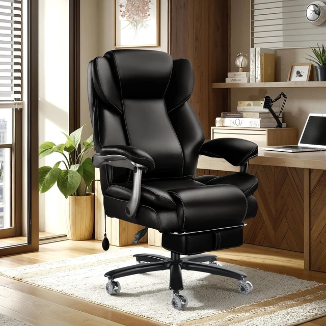 Alt view image 2 of 7 - 600lbs Big and Tall Reclinging Office Chair ,Heavy Duty Computer Desk Chair
