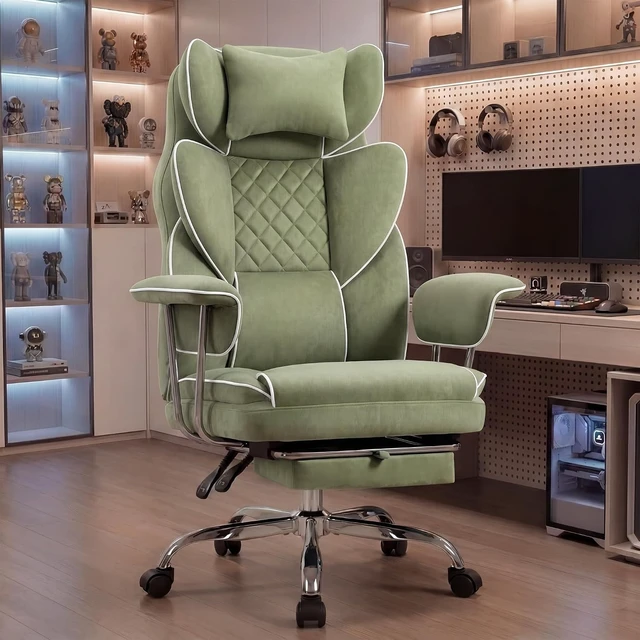 Alt view image 2 of 7 - NEO CHAIR Big & Tall PU Leather Office Chair,High Back,Lumbar Support,Green