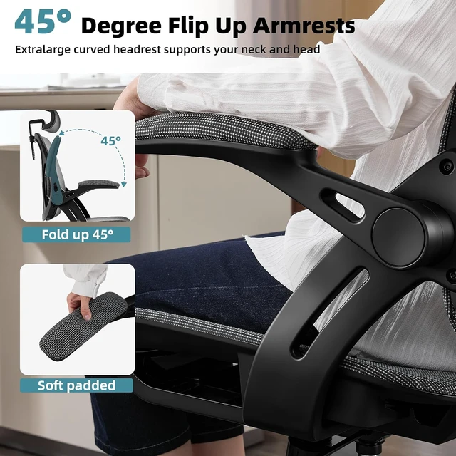 Alt view image 4 of 7 - Executive Office Chairs Gaming Chairs with Headrest Lumbar,Grey