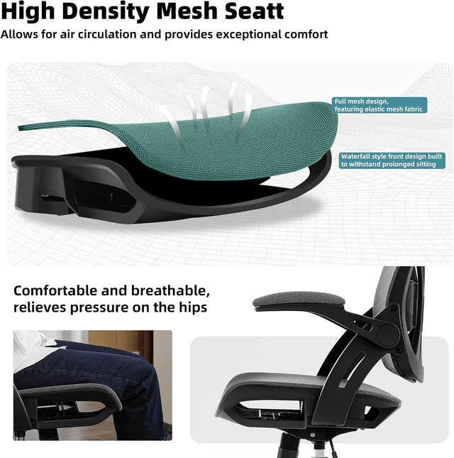 Alt view image 5 of 7 - Executive Office Chairs Gaming Chairs with Headrest Lumbar,Grey