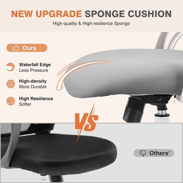 Alt view image 6 of 7 - Computer Desk Chair, Mesh Office Chair with Lumbar Support