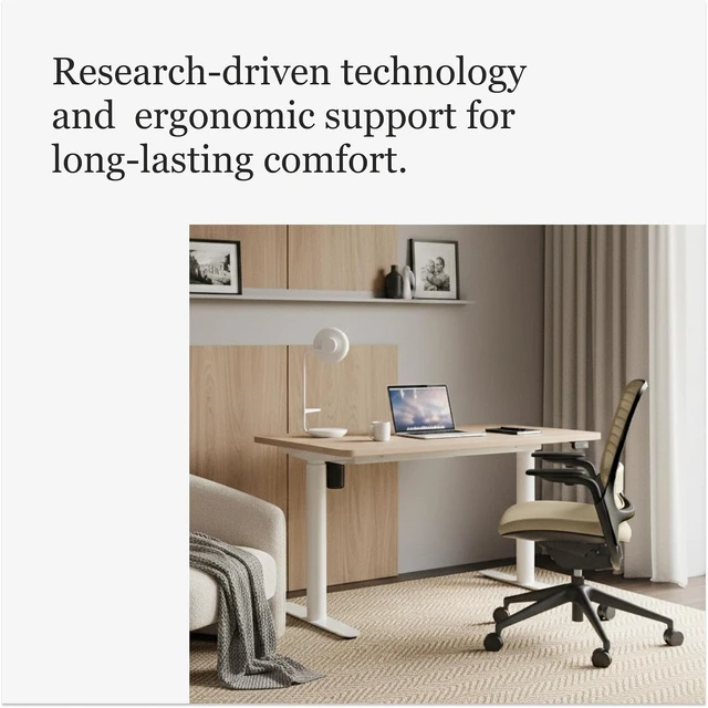 Alt view image 4 of 7 - Steelcase Series 1 Ergonomic Office Chair, Carpet Floors, Malt