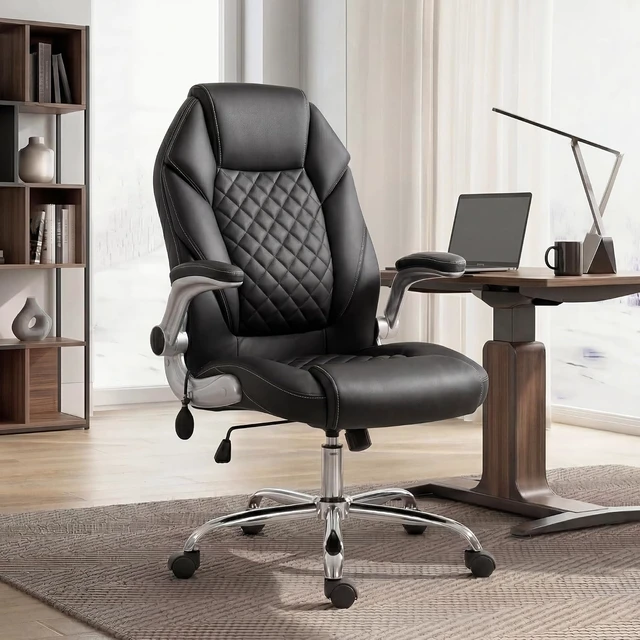 Alt view image 2 of 7 - NEO CHAIR Ergonomic Executive Office Chair, Adjustable Lumbar Support,Black