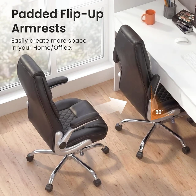 Alt view image 6 of 7 - NEO CHAIR Ergonomic Executive Office Chair, Adjustable Lumbar Support,Black