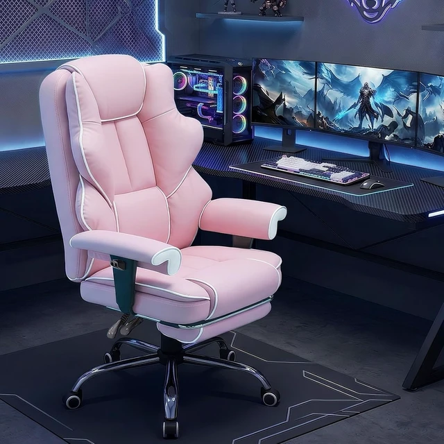Alt view image 7 of 7 - Reclining Office Chair with Foot Rest & Height Adjustable Armrest