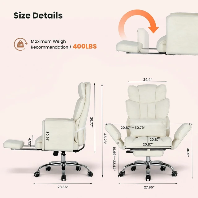 Alt view image 2 of 7 - Criss Cross Office Chair, Cross Legged Chair With Flip Armrests & Footrest