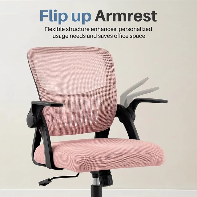 Alt view image 7 of 7 - Home Office Desk Chair, Comfy Lumbar Support Mesh Chair
