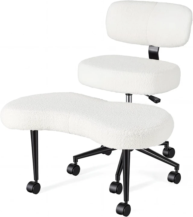 Alt view image 3 of 7 - Meditation Chair, Cross Legged Home Office Desk Chair