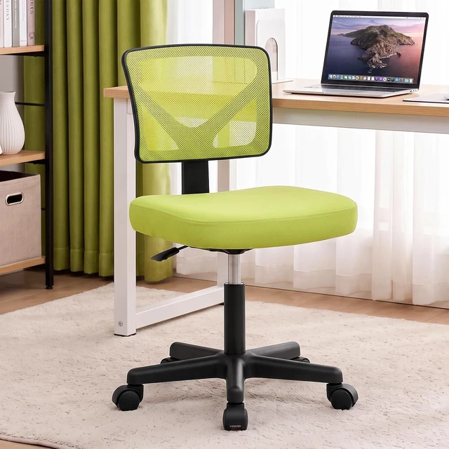 Main image of Armless Small Desk Chairs, Ergonomic Home Office Mesh Chairs