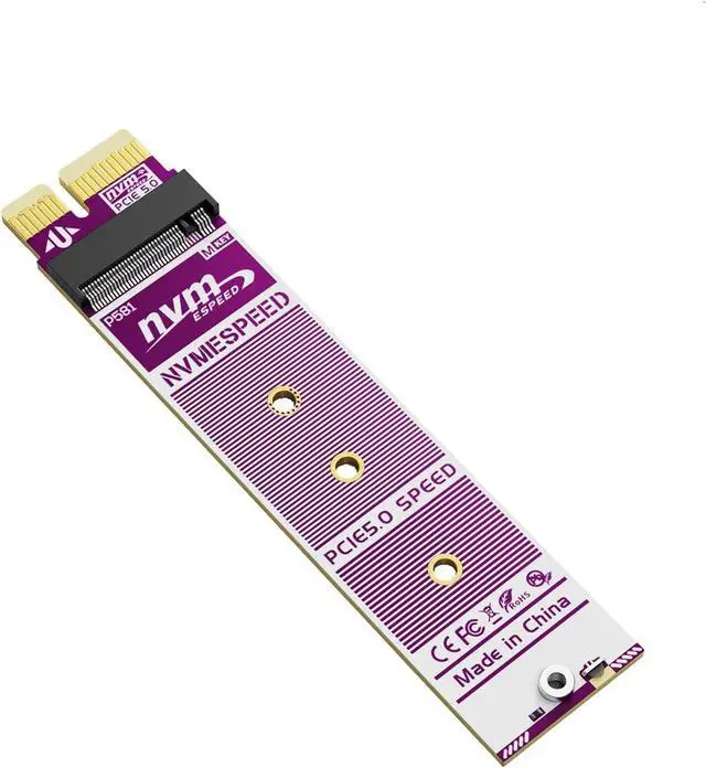Main image of PCIe 5.0 X1 to M.2 NVMe Adapter Card Support 2230 2242 2280 SSD Compatible with M Key B+M Key SSDs