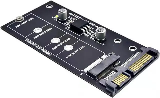 Alt view image 5 of 6 - CX25 M2 B+MKey SATA to SATA3 Adapter Key B-M SSD to 6G Interface Conversion Card NGFF Adapter 300 MB/s