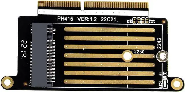Alt view image 6 of 7 - PH415 A1708 SSD to NGFF M.2 M-Key NVMe Adapter Card Support 2230 2242 SSD Compatible with MacBook Pro 2016 2017