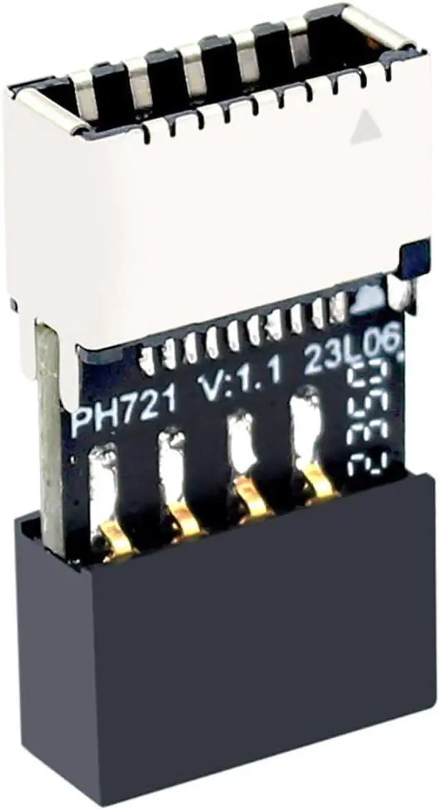 Alt view image 4 of 7 - PH721 Motherboard USB2.0 9PIN to Type-E Adapter Male to Famale Connector USB C Front Panel Socket (6Pcs)