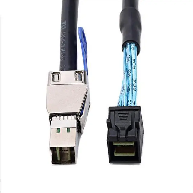 Alt view image 2 of 5 - Mini SAS HD Cable with IC SFF-8644 to SFF-8643 \u2013 12Gbps High-Speed Server Interconnect, 28AWG Copper Wire (2m)