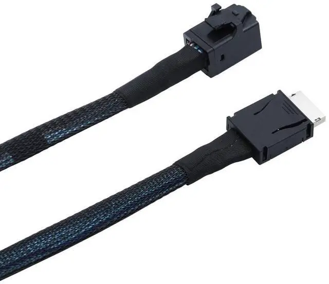 Alt view image 2 of 6 - PCIe Oculink SFF-8611 4i to Mini SAS SFF-8643 Internal Server Cable \u2013 12Gbps High-Speed Data Transmission | 32AWG (19.68, Inches)