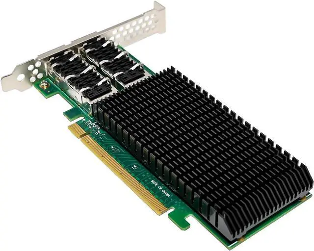 Alt view image 3 of 7 - Dual-QSFP28+ 100G Ethernet Network Adapter,Compare to in-tel E810-CQDA2, with in-tel E810-CAM2 Chip,PCIe 4.0 x16 Ethernet NIC LAN Adapter Support Windows/Server/Linux/VMware