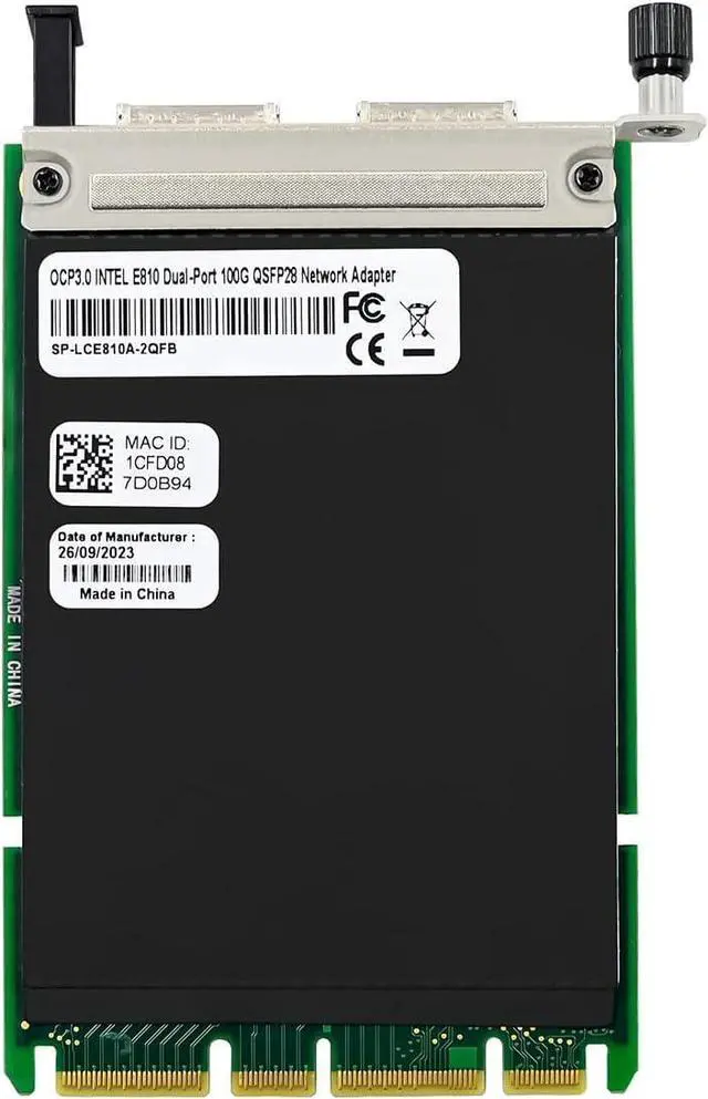Alt view image 3 of 7 - 100Gb OCP3.0 Network Card with in-tel E810 Chip,Dual-Ports NIC PCI Express Ethernet Adapter Support Windows Server/Linux/VMware (ST7388-E810 100G)