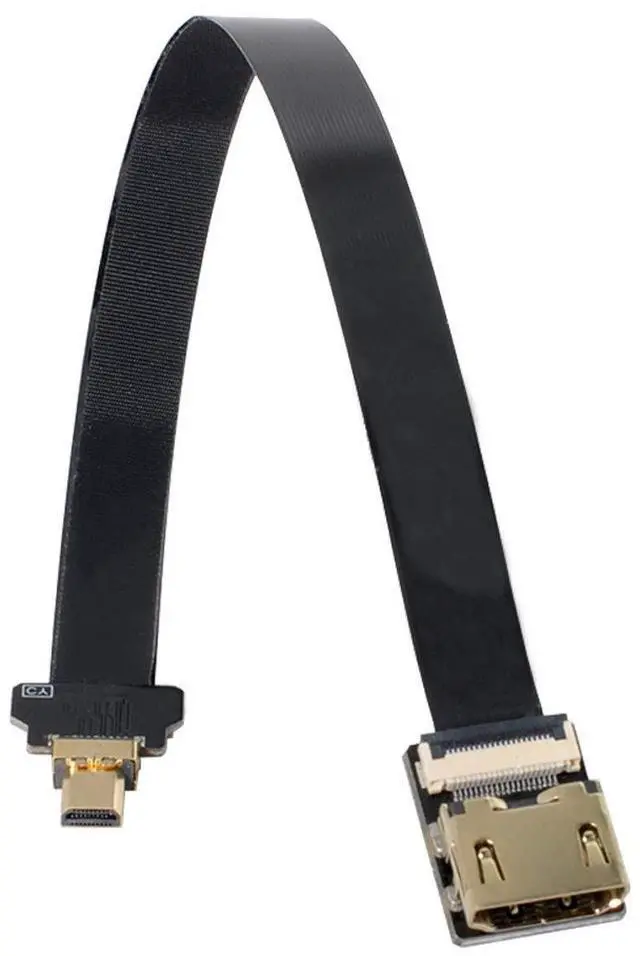 Alt view image 3 of 6 - CY HDMI to Micro HDMI Cable CYFPV HDMI Female to Micro HDMI Male Extension FPC Flat Cable 1080P for FPV HDTV Multicopter Aerial Photography