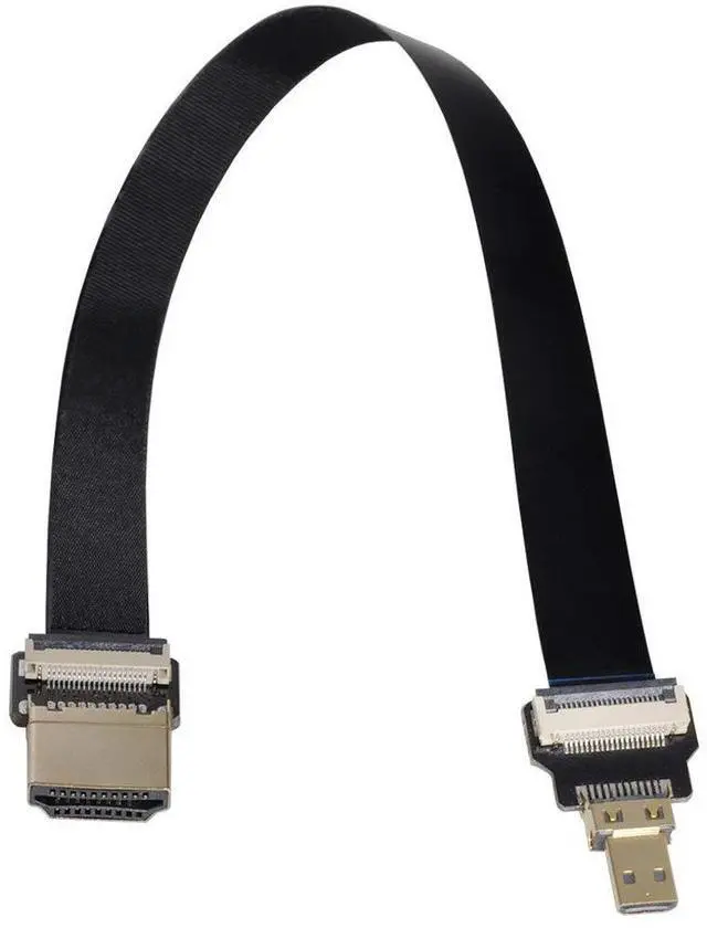 Alt view image 3 of 6 - CY HDMI to Micro HDMI Cable CYFPV HDMI Male to Micro HDMI Male Extension FPC Flat Cable 1080P for FPV HDTV Multicopter Aerial Photography