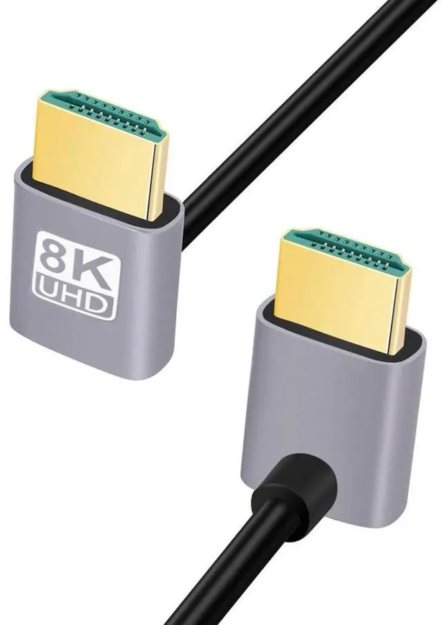 Main image of HDMI 2.1 Cable,HDMI 90 Degree UP Angled Male to Male 90 Degree Down Angled 8K@60Hz 4K@120Hz 48Gbps Ultra High-Speed Gold-Plated Cable 0.5M