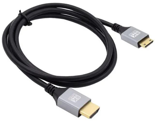 Alt view image 7 of 7 - HDMI 2.1 Cable,HDMI Male to Mini HDMI Male 8K@60Hz 4K@120Hz 48Gbps Ultra High-Speed Gold-Plated Cable 0.5M for TV, Monitor, Computer