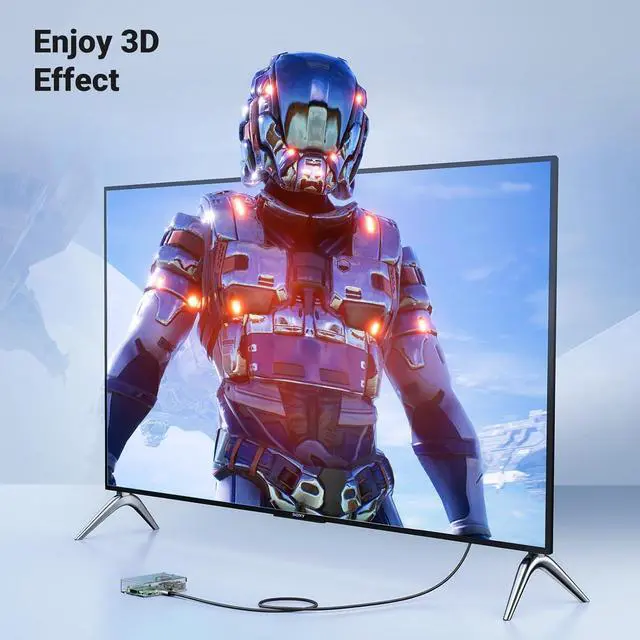 Alt view image 6 of 7 - 8K Mini HDMI to HDMI Cable 6.6FT Aluminum Braided 8K@60Hz 4K@240Hz Bidirectional HDR eARC Compatible with Raspberry Pi Zero Camera Camcorder Graphics Card Tablet Projector