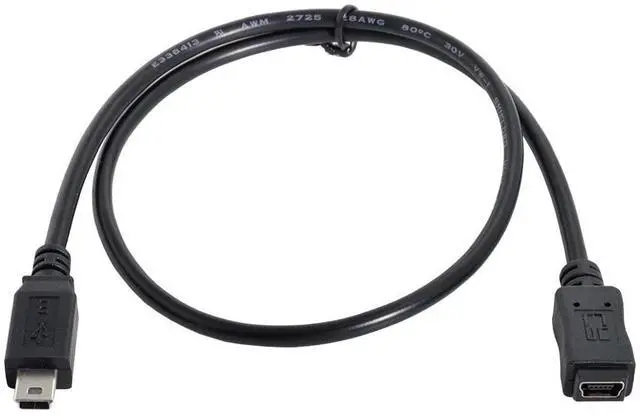 Alt view image 7 of 7 - Mini USB Extension Cable USB 2.0 Mini USB 5Pin Male to Female Data Power Extension Cable Adapter 1.6ft