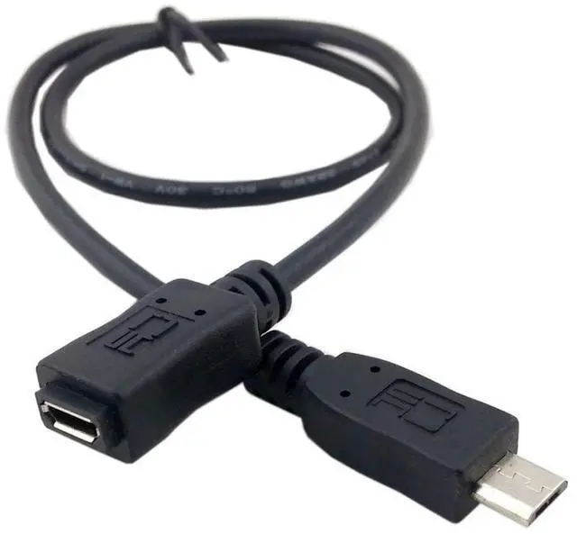 Alt view image 4 of 5 - Micro USB 2.0 Extension Cable,Micro USB 5Pin Male to Female Data Charging Extension Cable for Dash Cam/GPS/Camera 1.64FT