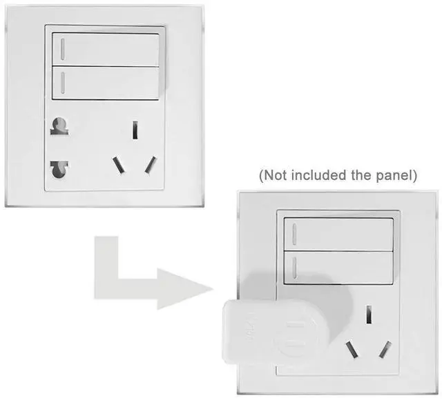 Alt view image 3 of 7 - NEMA Type A 1-15P USA Outlet Saver Extension Adapter 2-Prong 2 Outlets 90 Degree Angled 2Pcs/Set