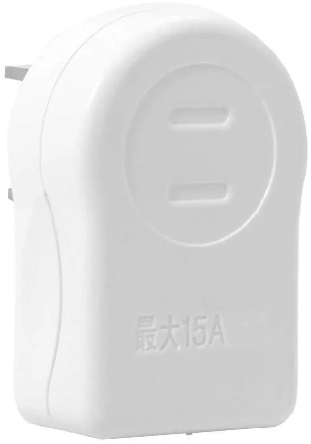 Alt view image 3 of 7 - NEMA Type A 1-15P USA Outlet Saver Extension Adapter 2-Prong 2 Outlets 90 Degree Left Right Angled