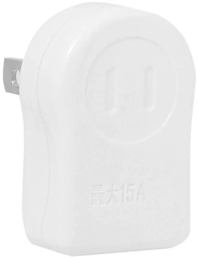 Alt view image 3 of 6 - NEMA Type A 1-15P USA Outlet Saver Extension Adapter 2-Prong 2 Outlets 90 Degree Up Down Angled