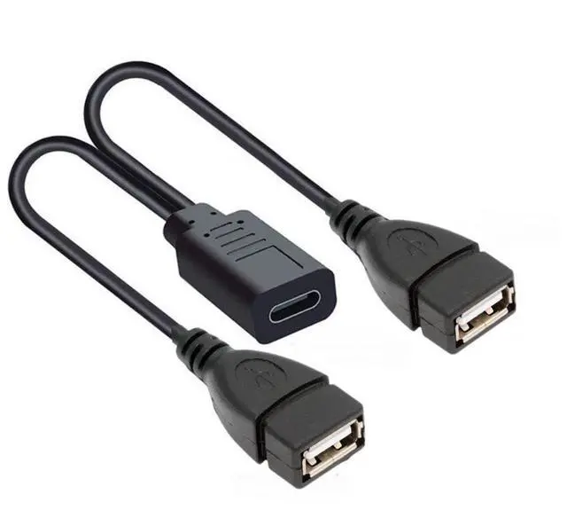 Main image of USB C Splitter Multi Charging Cable,USB C 1 to 2 USB Charge Extension Cable Supports Charging Two Devices at The Same Time 0.98FT/0.3M