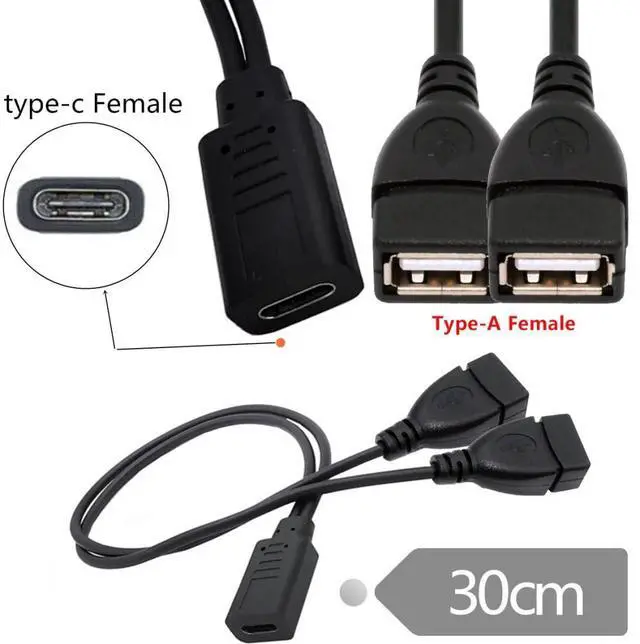 Alt view image 4 of 7 - USB C Splitter Multi Charging Cable,USB C 1 to 2 USB Charge Extension Cable Supports Charging Two Devices at The Same Time 0.98FT/0.3M