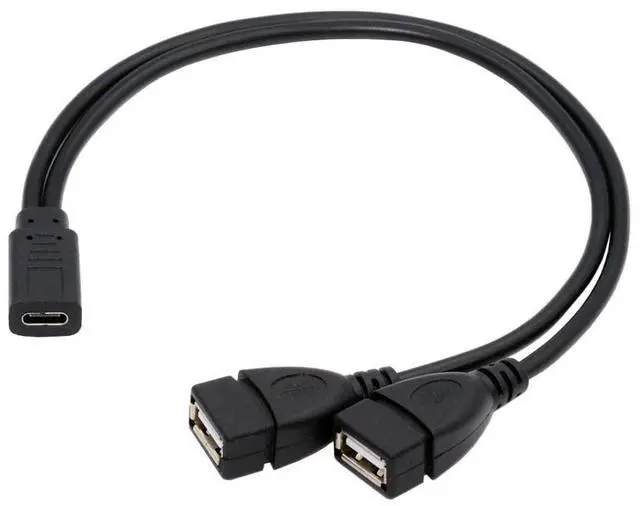 Alt view image 6 of 7 - USB C Splitter Multi Charging Cable,USB C 1 to 2 USB Charge Extension Cable Supports Charging Two Devices at The Same Time 0.98FT/0.3M