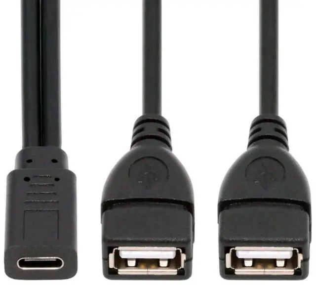 Alt view image 7 of 7 - USB C Splitter Multi Charging Cable,USB C 1 to 2 USB Charge Extension Cable Supports Charging Two Devices at The Same Time 0.98FT/0.3M