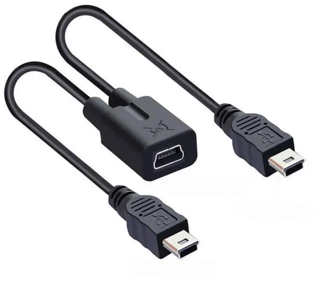 Main image of Mini USB Splitter Multi Charging Cable,Mini USB 1 Female to 2 Male Charge Extension Cable Supports Charging Two Devices at The Same Time 0.98FT/0.3M