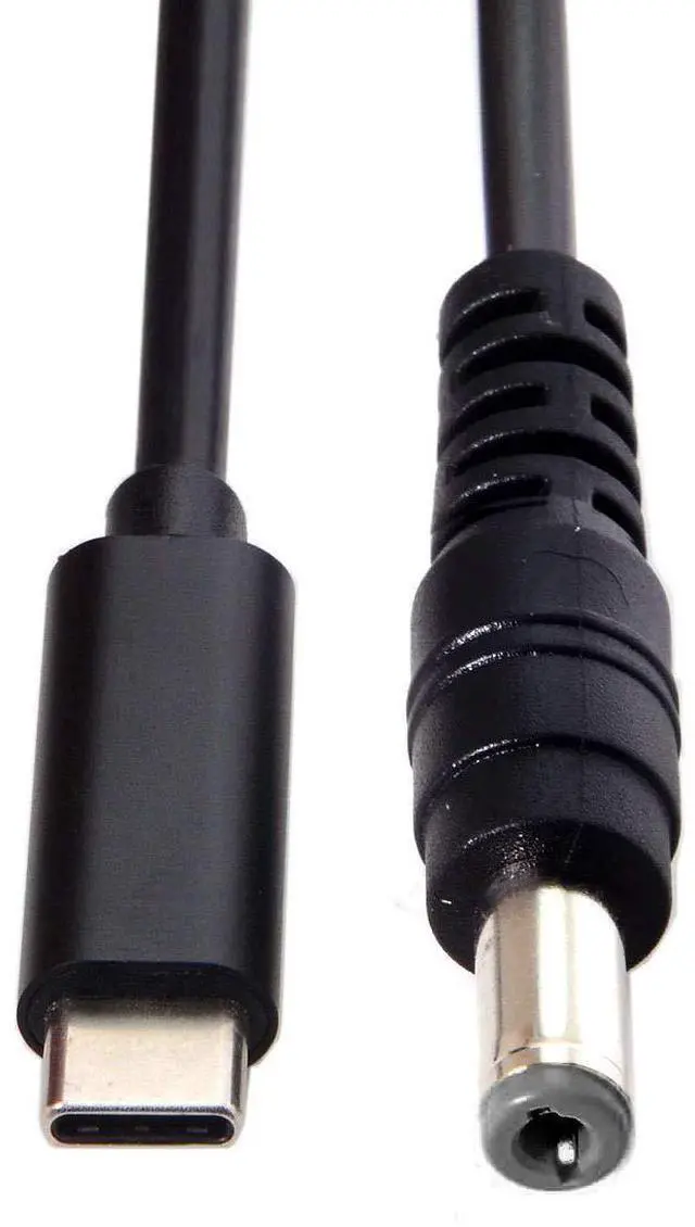 Main image of Type C USB-C Input to Rectangle 5.5x2.1mm Cable Cord for Laptop Notebook 1.8M