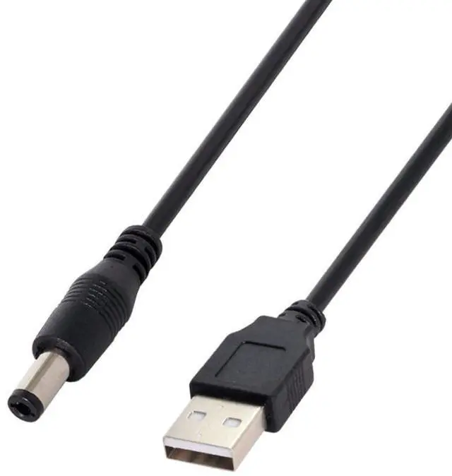 Alt view image 4 of 6 - USB 2.0 Type-A to 5.5x2.5mm DC 5V Power Plug Charge Cable 1.0M