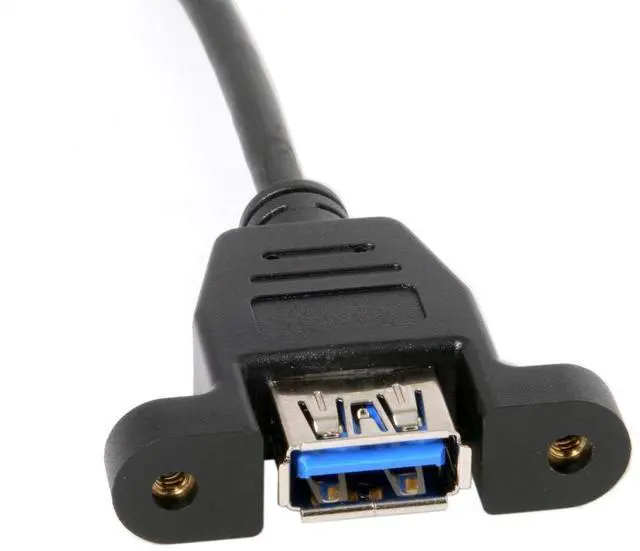 Alt view image 5 of 7 - CY USB 3.1 Type-E Front Panel Header Male to USB 3.0 Type-A Female Extension Cable 50cm Panel Mount Type