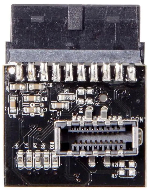 Alt view image 2 of 7 - CY USB 3.1 Front Panel Socket to USB 3.0 20Pin Header Male Extension Adapter for Motherboard