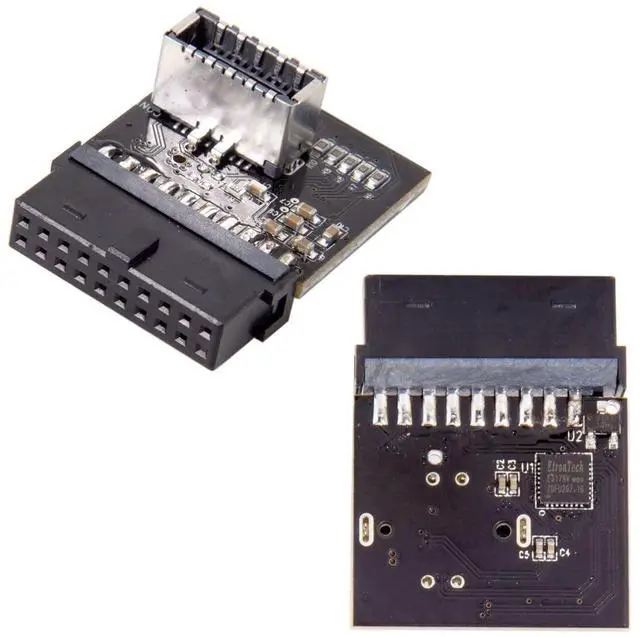 Alt view image 3 of 7 - CY USB 3.1 Front Panel Socket to USB 3.0 20Pin Header Male Extension Adapter for Motherboard