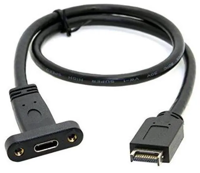 Main image of USB 3.1 Gen 2 10Gbps USB C Front Panel Header to USB Type-E Motherboard Extension Cable Adapter with 12cm PCI-E Bracket