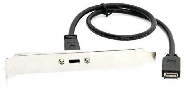 Alt view image 5 of 6 - USB 3.1 Gen 2 10Gbps USB C Front Panel Header to USB Type-E Motherboard Extension Cable Adapter with 12cm PCI-E Bracket
