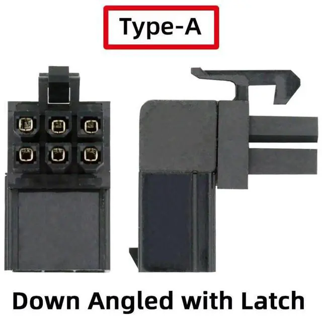 Alt view image 6 of 7 - 2 Pack ATX 6Pin 90 Degree Angled GPU Graphics Card Power Connector Adapter