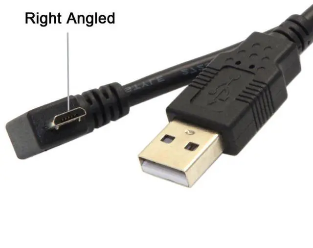 Alt view image 5 of 7 - USB to Micro USB Cable,USB 2.0 Male to Micro USB 5Pin Male 90 Degree Right Angled Charge Data Transfer Extension Cable 1.5M