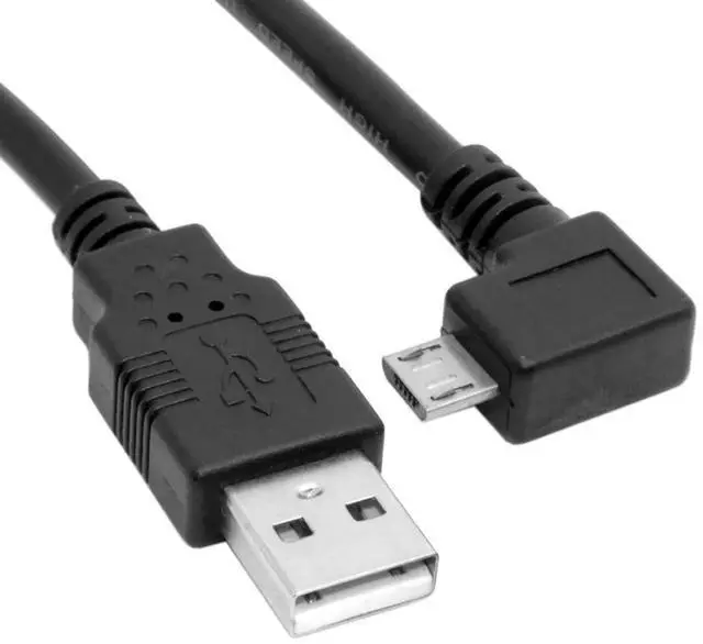 Alt view image 6 of 7 - USB to Micro USB Cable,USB 2.0 Male to Micro USB 5Pin Male 90 Degree Right Angled Charge Data Transfer Extension Cable 1.5M
